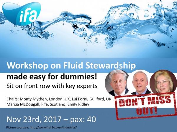 Workshop on fluid stewardship